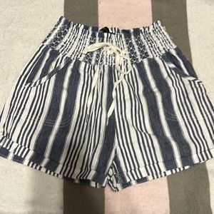 High waisted striped shorts